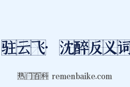 驻云飞·沈醉反义词是什么意思的图片